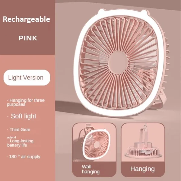 USB Rechargeable Wall Table Fan