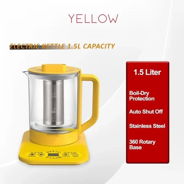1.5L Multifunction Glass Health Pot