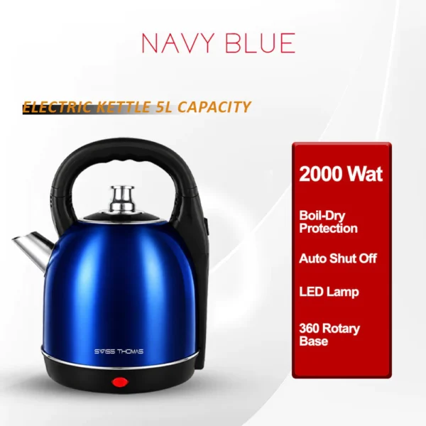 2000W Stainless Steel Electric Kettle 5L