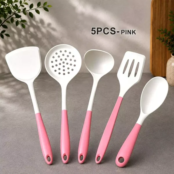 sg-11134201-825b3-mqvph6y6xgju79.webp 5-Piece Silicone Kitchen Spoon Set