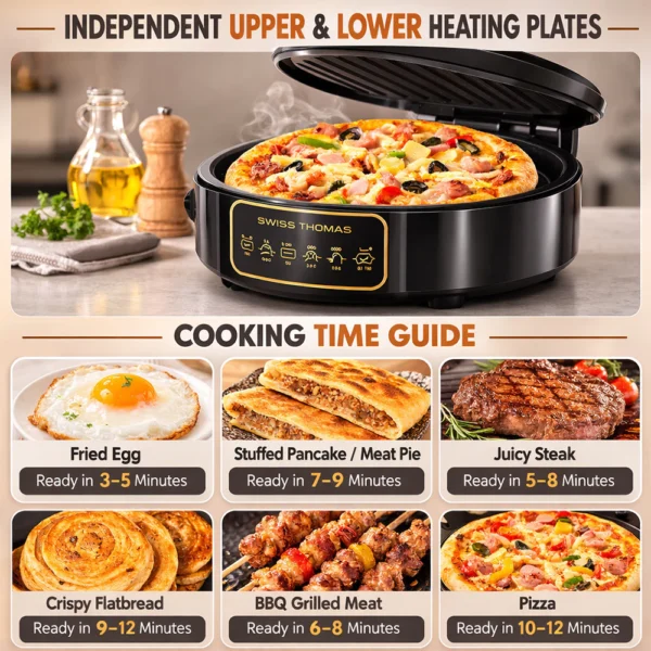 Electric Double-Sided BBQ Griddler