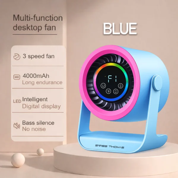 RGB Digital LED Desktop Fan