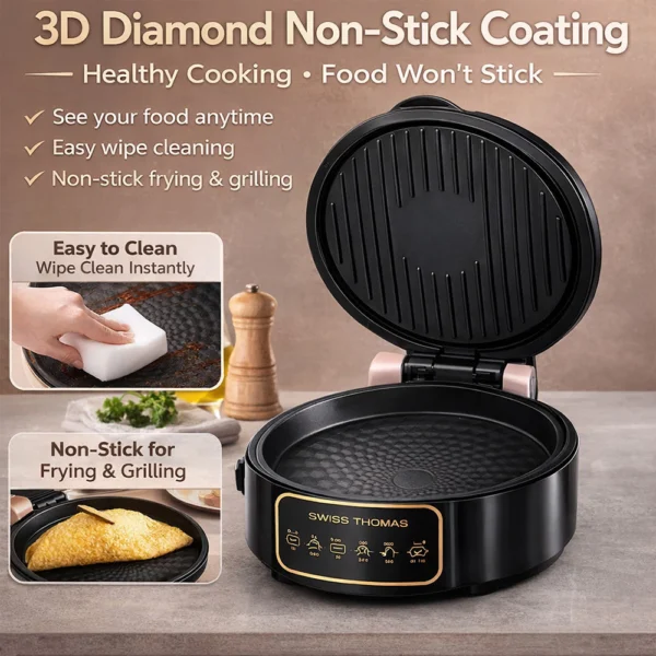 Electric Double-Sided BBQ Griddler