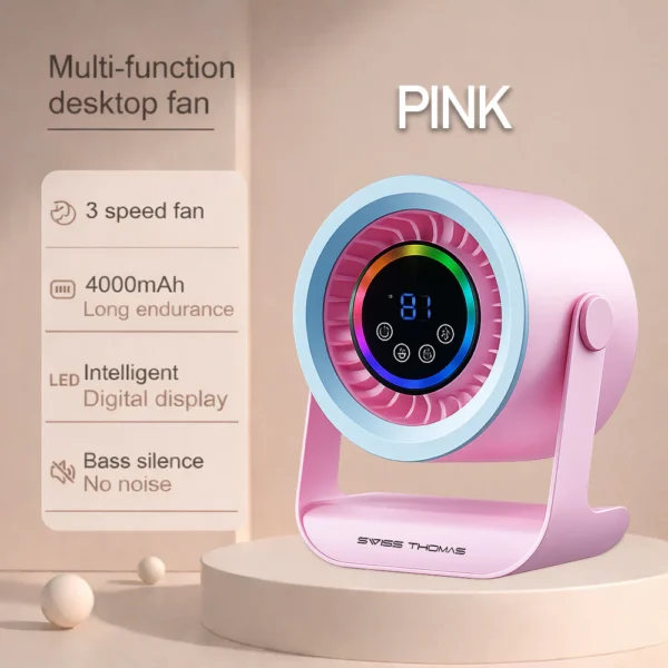 RGB Digital LED Desktop Fan